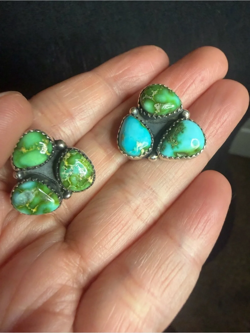 Sonoran Mountain Turquoise Silver Sterling Stud Earrings